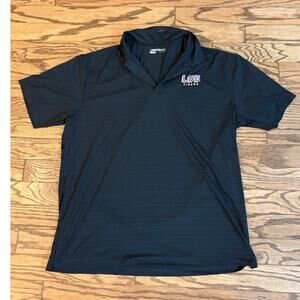 Nike Golf Mens XXL Dri Fit Black LSU Tigers Polo Shirt Embroidered Logo EUC